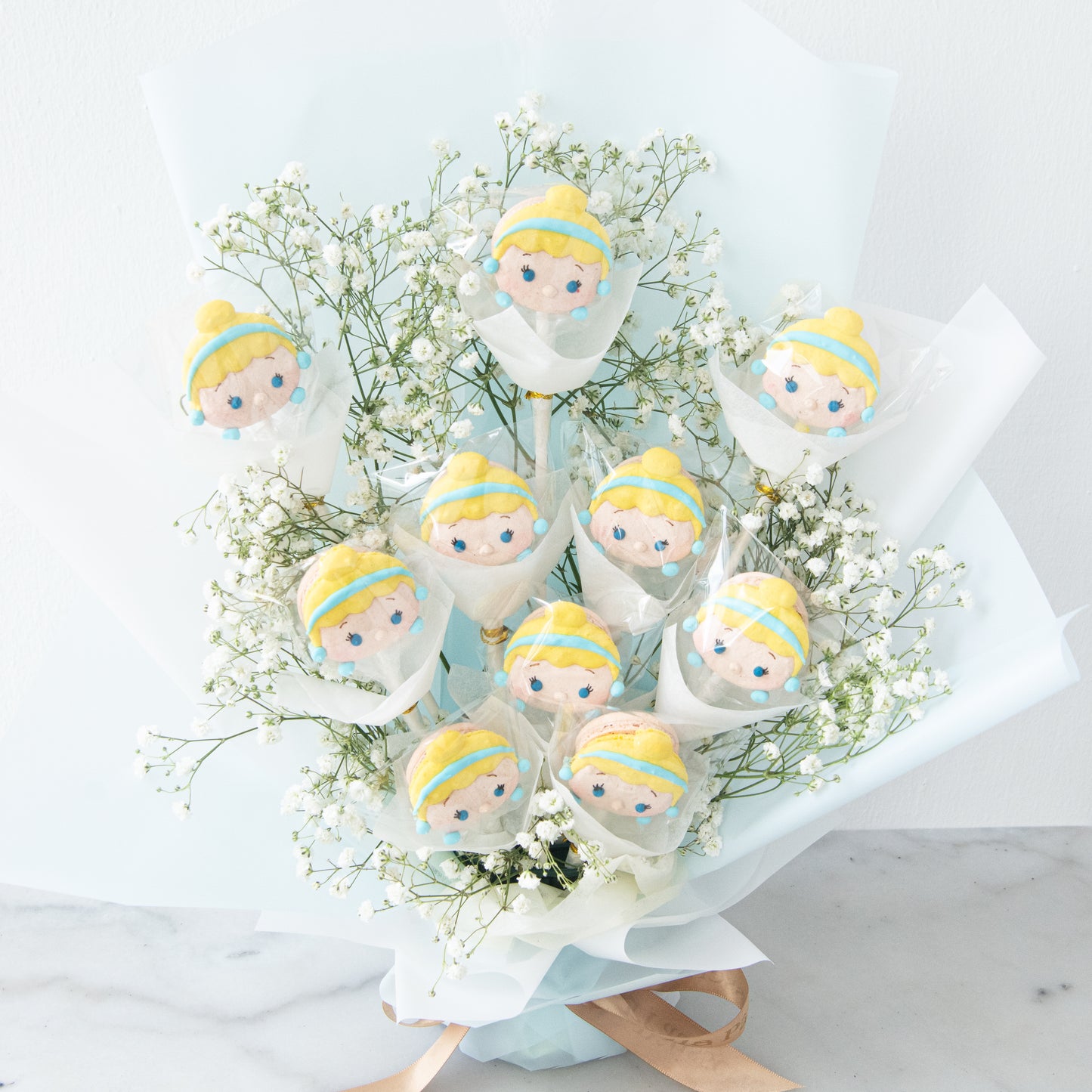 Disney Tsum Tsum Princess Cinderella Macaron Bouquet | ($138 Nett)