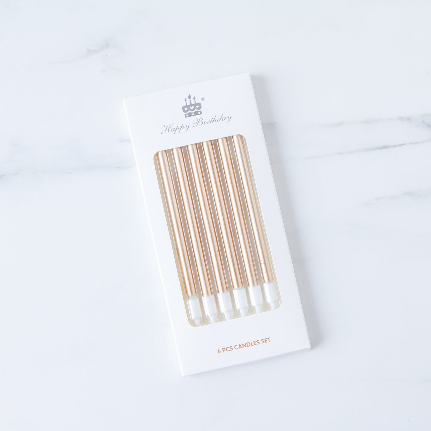 Champagne Gold Candle 6pcs Pack | $3.80 Only