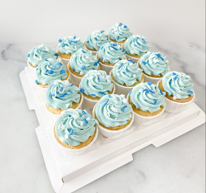Pastel Blue Mini Cupcakes 16 pcs Set | (U.P $68.80)