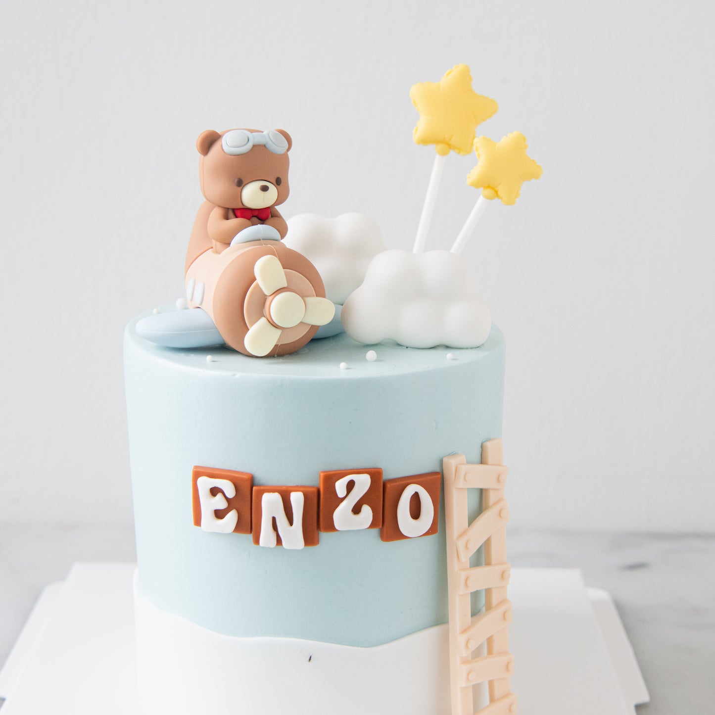 Customized Cake - Little Aviator Bear Ladder Cake
