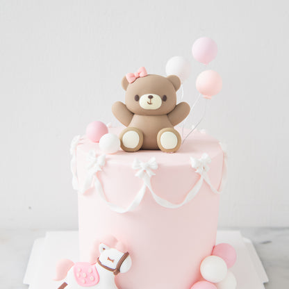 Customized Cake - Pink Teddy Dream Cake