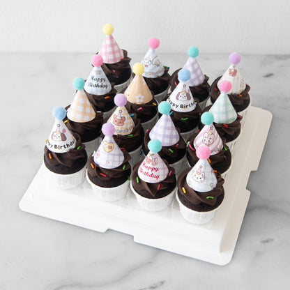 Party Hat Chocolate Mini Cupcakes 16 pcs Set | NOW FOR $58.80 ONLY (U.P $68.80)