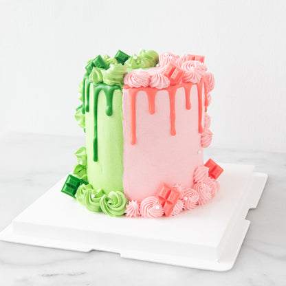 Pink & Green two sides 5'inch Cake | (U.P $198.00)