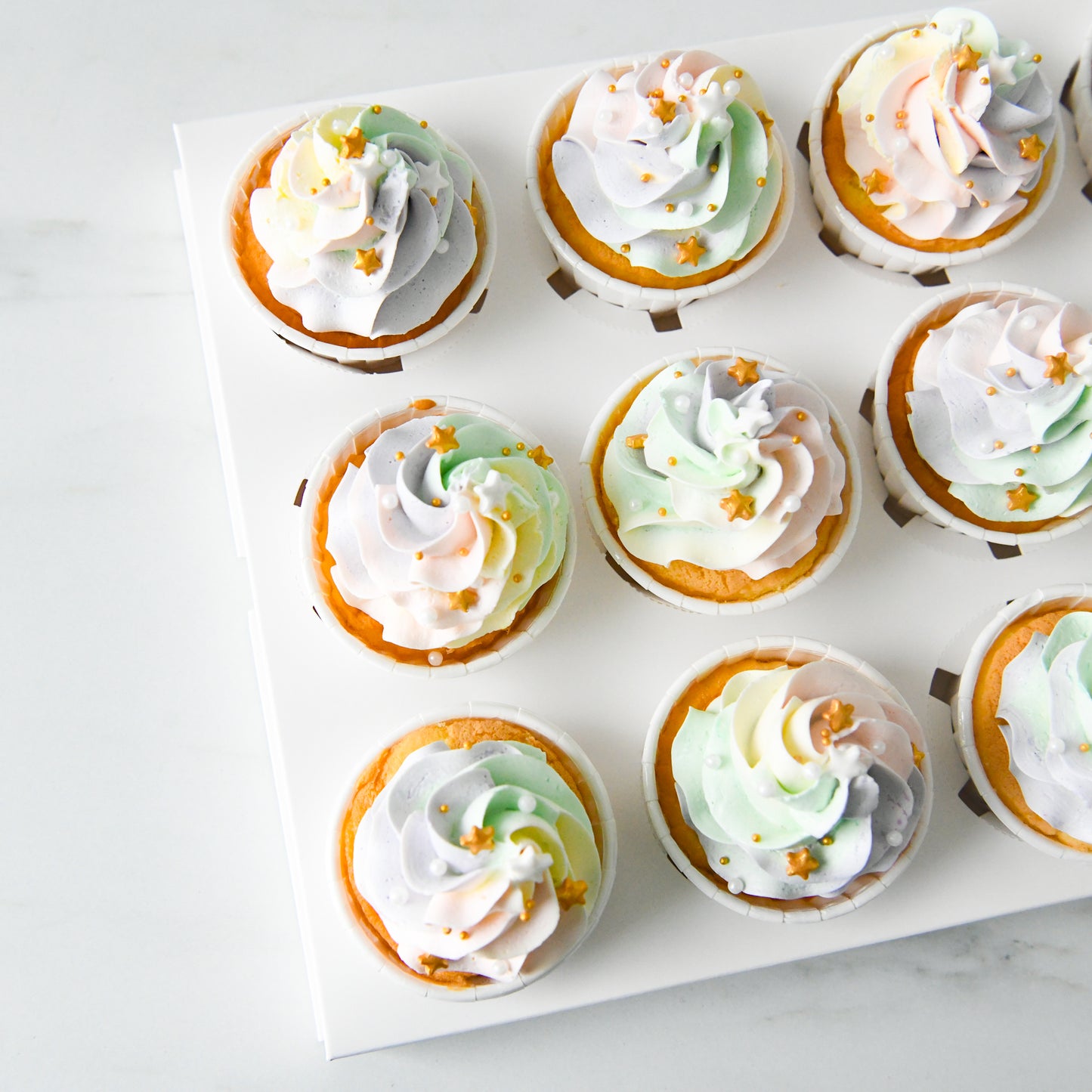 Bundle of 2 Rainbow Mini Cupcakes 16 pcs Set |  $88 Nett
