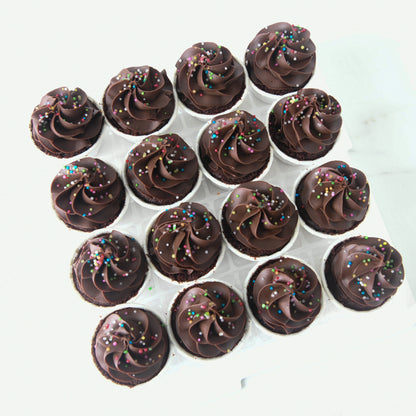 Chocolate Mini Cupcakes 16 pcs Set |(U.P $68.80)
