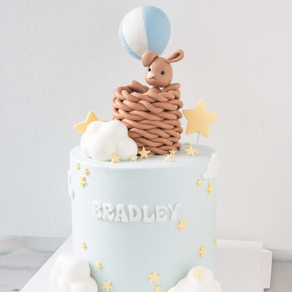 Customized Cake - Brown Bunny in a Basket