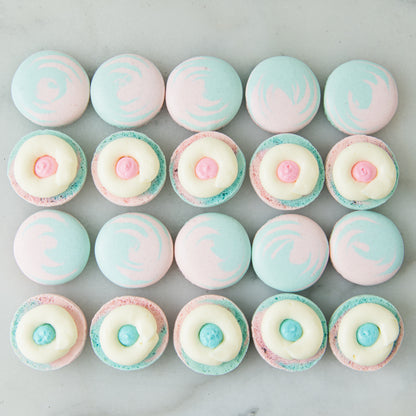20pcs Gender Reveal Macarons In Gift Tray | $58.80 Nett