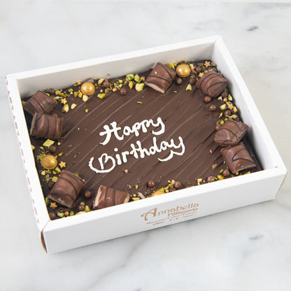 Happy Birthday Floral Brownie In Gift Box | $58.80 Nett