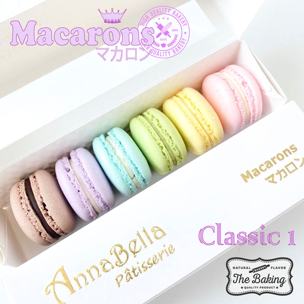 6PCS Macarons in Gift Box (Classic 1) | in Gift Box and Paper Bag | Perfect Gift Choice | (U.P $23.90)