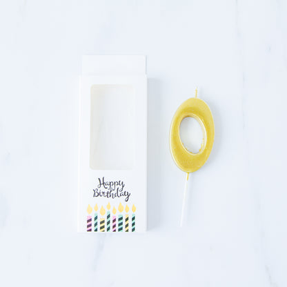 Gold Number Candle | $3.20/pc
