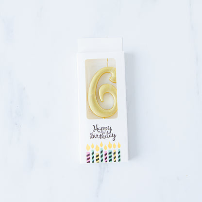 Gold Number Candle | $3.20/pc