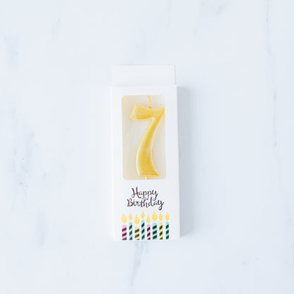 Gold Number Candle | $3.20/pc