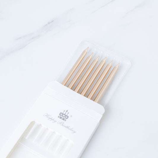 Champagne Gold Candle  6pcs Pack  | $3.80 Only