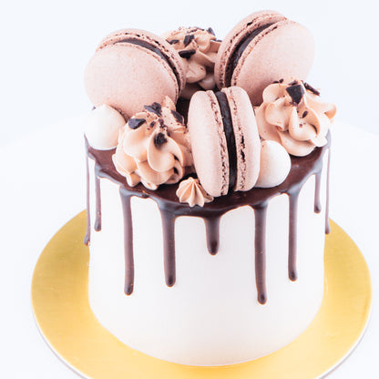 Chocolate Truffle Cake Petite   | Including 3 pcs Macarons | (U.P $60.00)