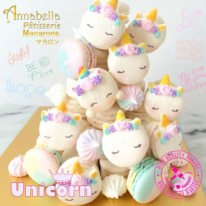 Unicorn Macaron Tower |  43pcs Macarons Total in a Tower | $138 Only